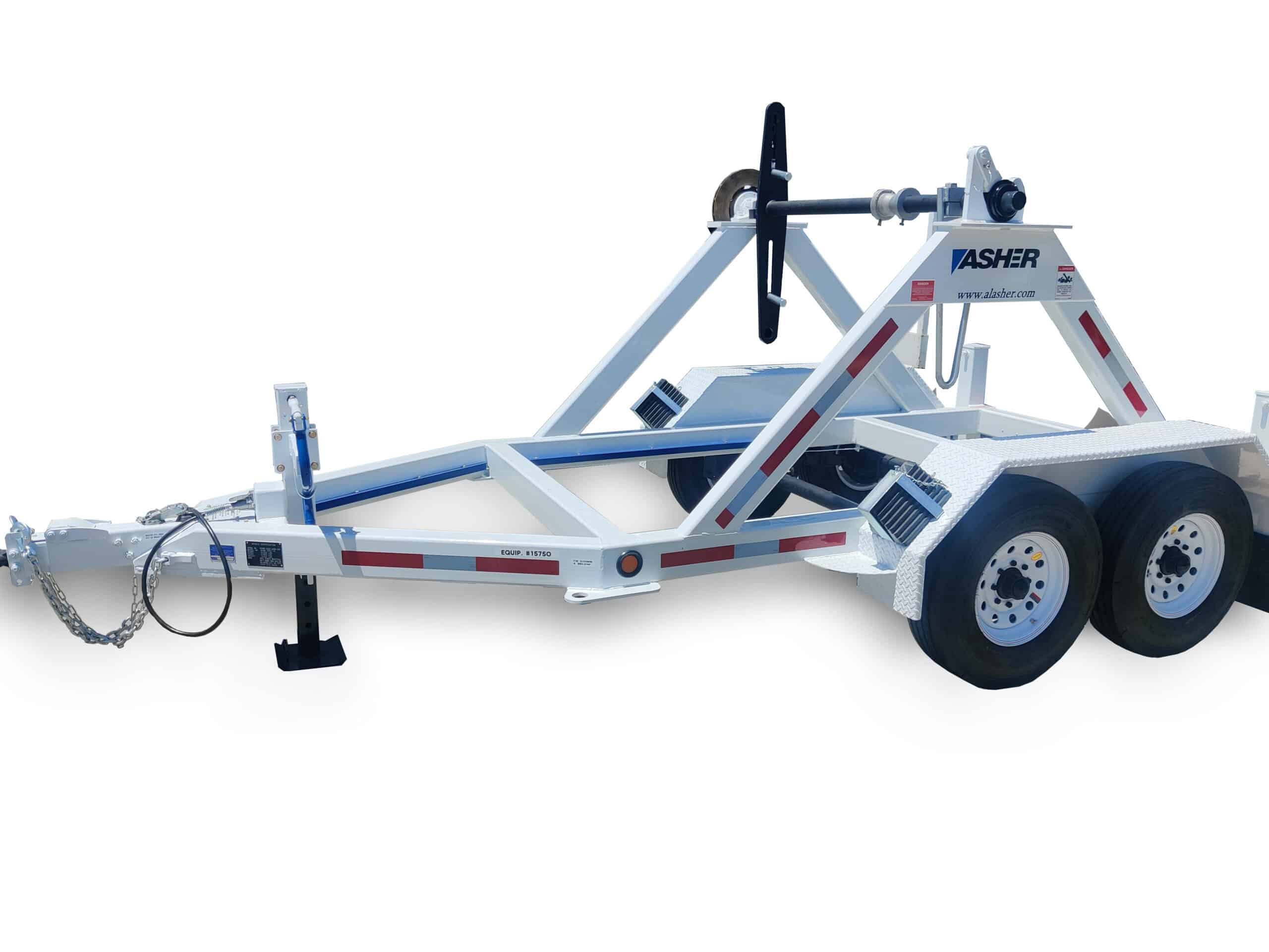 REEL-O-MATIC Cable Reel Trailer with Tensioning Brake for Rental